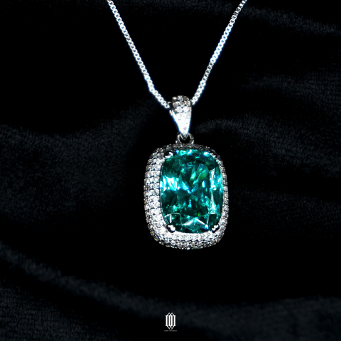 Clustered Birdnest Cut Pendant - Minty Green