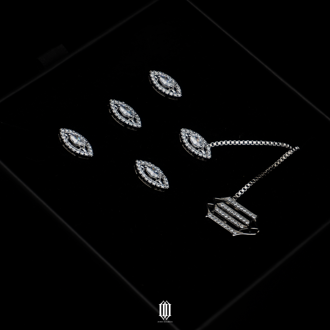 Royal Marquise Butang Baju - White Gold