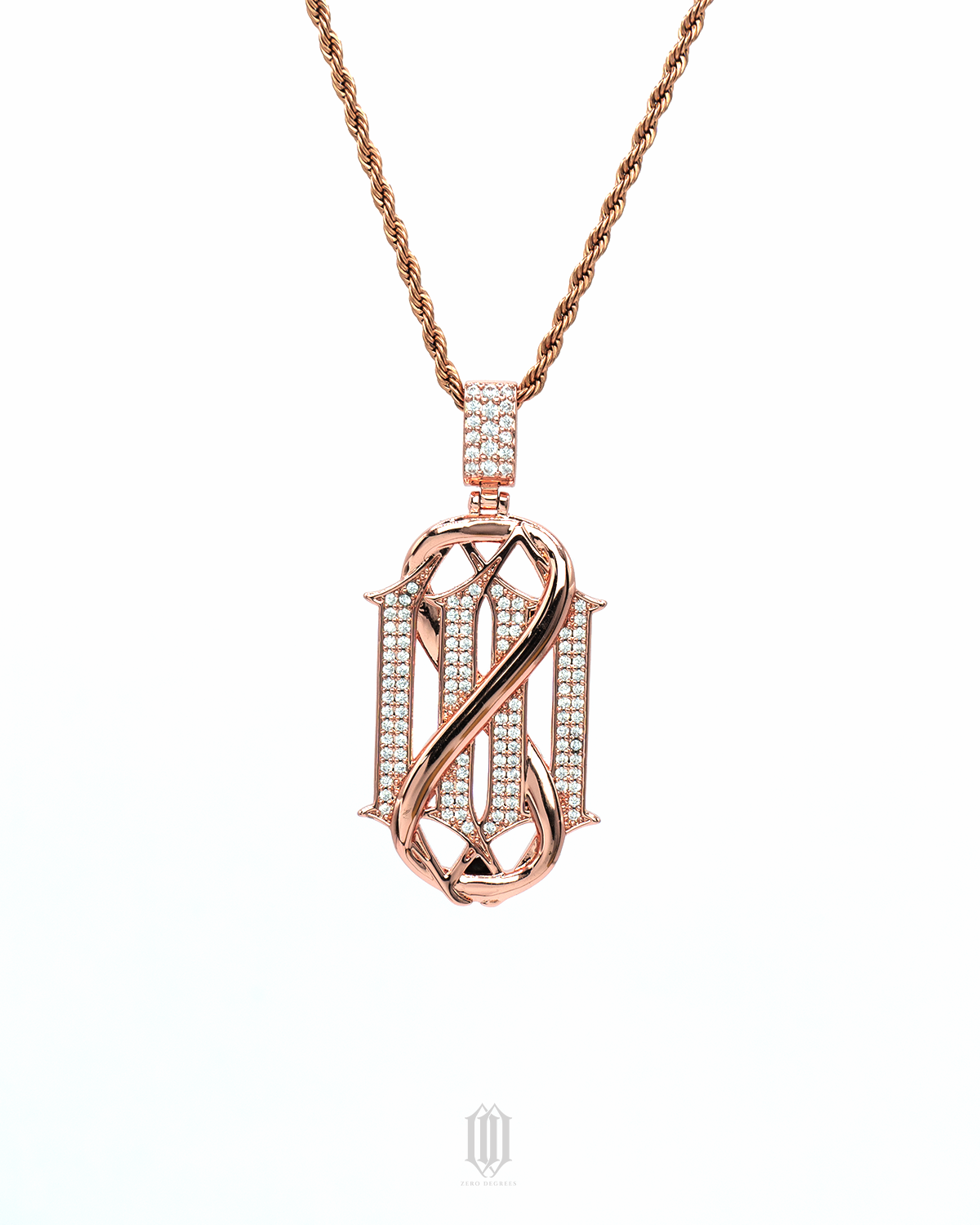 Chrono Infinity ZD Logo Pendant - Rose Gold