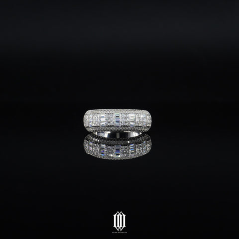 VVS Moissanite Clustered Setting Baguette Ring