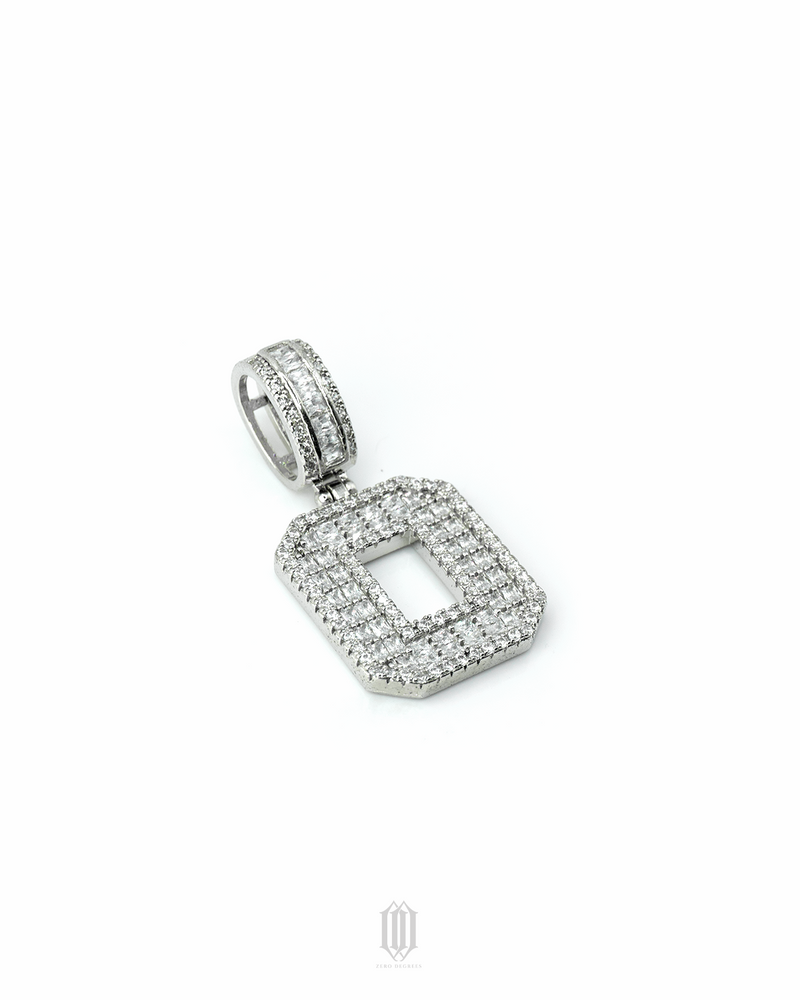 Iced Out Emerald Font Letter Pendant