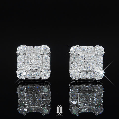 Moissanite Square Earstuds