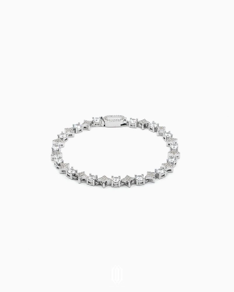 Moonstar Tennis Bracelet - White Gold