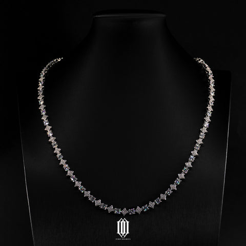 Moonstar Tennis Necklace - White Gold