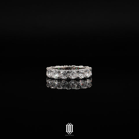 Single Row Tennis Ring - White Gold