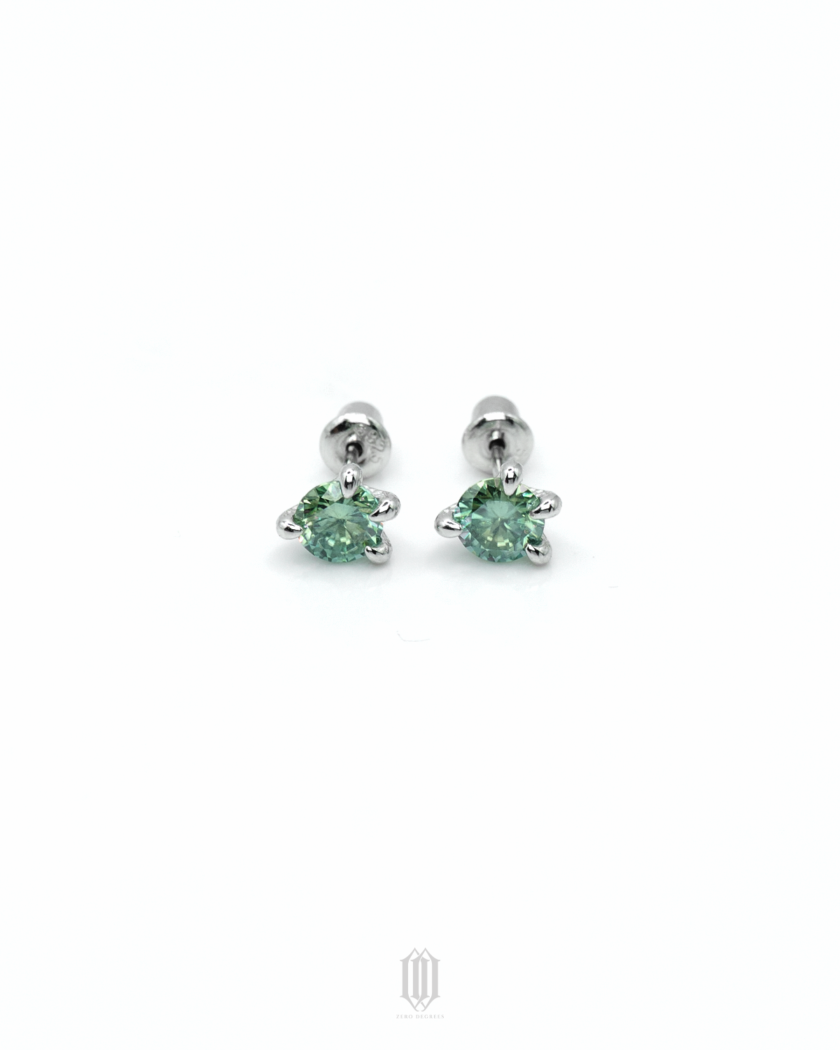 VVS Moissanite Aquamarine Dragon Claw Earstuds