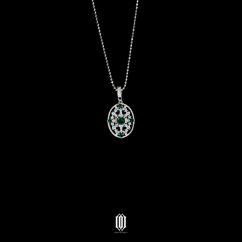 S925 Empress Emerald Pendant