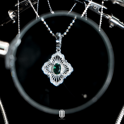 S925 Imperial Emerald Pendant