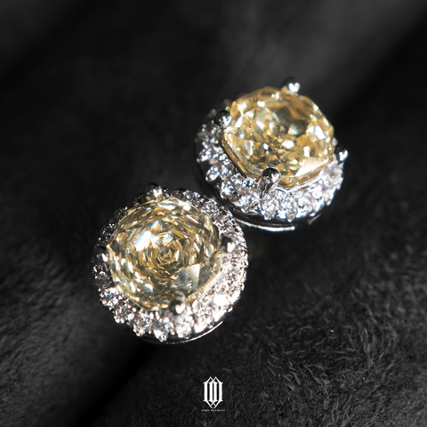 Zero Degrees Rose Cut Flower Earstuds