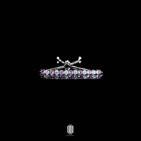 2 Tone Mini Tennis Link Bracelet