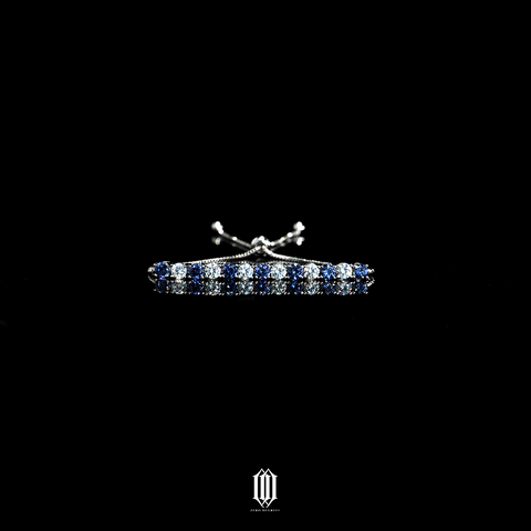 2 Tone Mini Tennis Link Bracelet