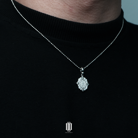 S925 Oval Victorian Pendant