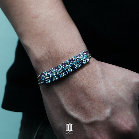 2 Tone Mini Tennis Link Bracelet