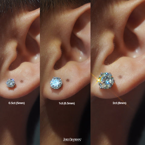 VVS Moissanite Ear Studs