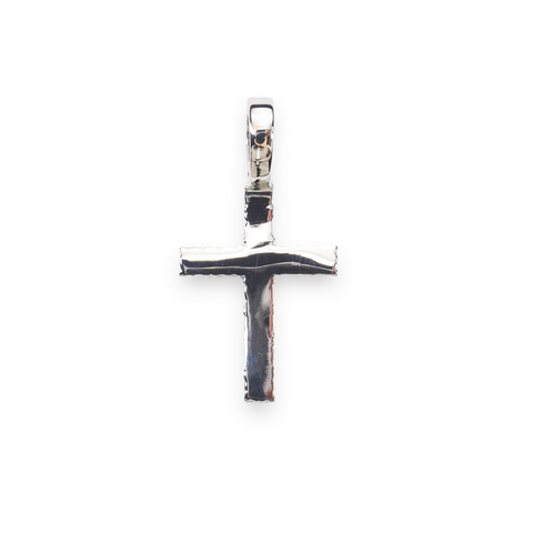 Icy Cross Pendant - White Gold