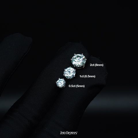 VVS Moissanite Ear Studs