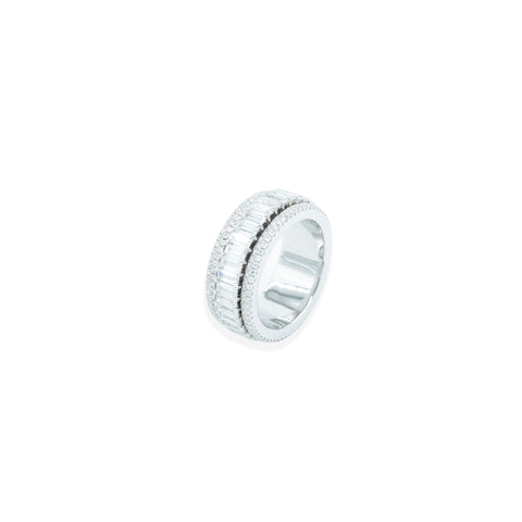 Custom Baguette & Round Cut Spinner Ring