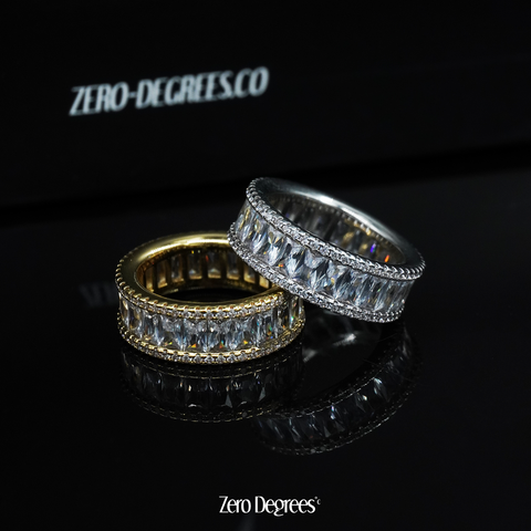 Baguette Band Ring - White Gold