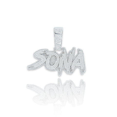 Custom Brush Font Letter/Name Pendant
