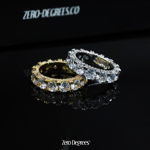 Single Row Tennis Ring - White Gold