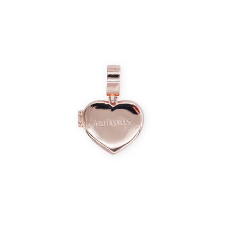 Custom Heart Shaped Baguette Locket Picture Pendant