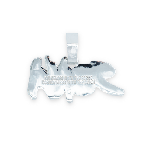 Custom 2 Tone Brushed Font Letter/Name Pendant