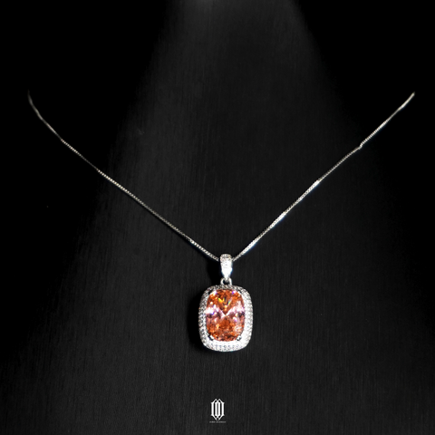 Clustered Birdnest Cut Pendant - Champagne Rose