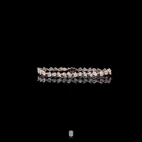 ZDG Distinct Cut Tennis Link Bracelet
