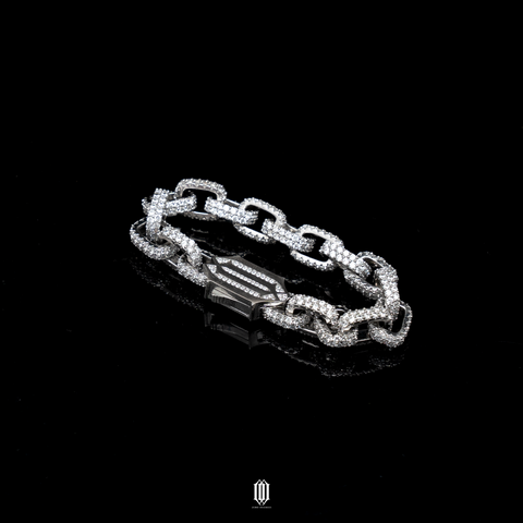 ZDG 12mm Heremes Link Bracelet - White Gold