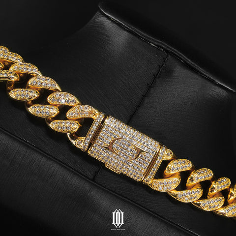 15mm Miami Cuban Link Chain - Gold