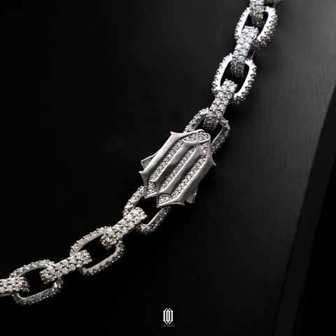 ZDG 12mm Heremes Link Chain - White Gold