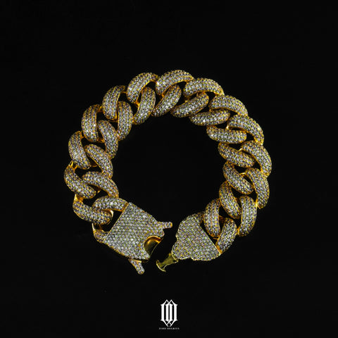 20mm Prong Cuban Link Bracelet 2.0 -  Gold