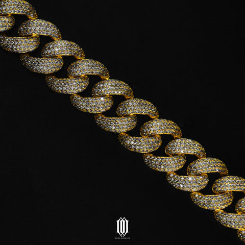 20mm Prong Cuban Link Bracelet 2.0 -  Gold