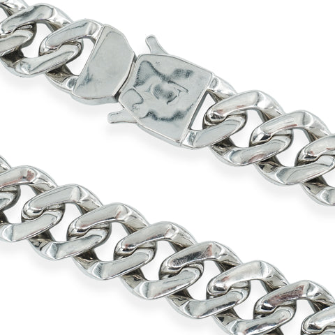20mm Prong Cuban Chain 2.0 - White Gold