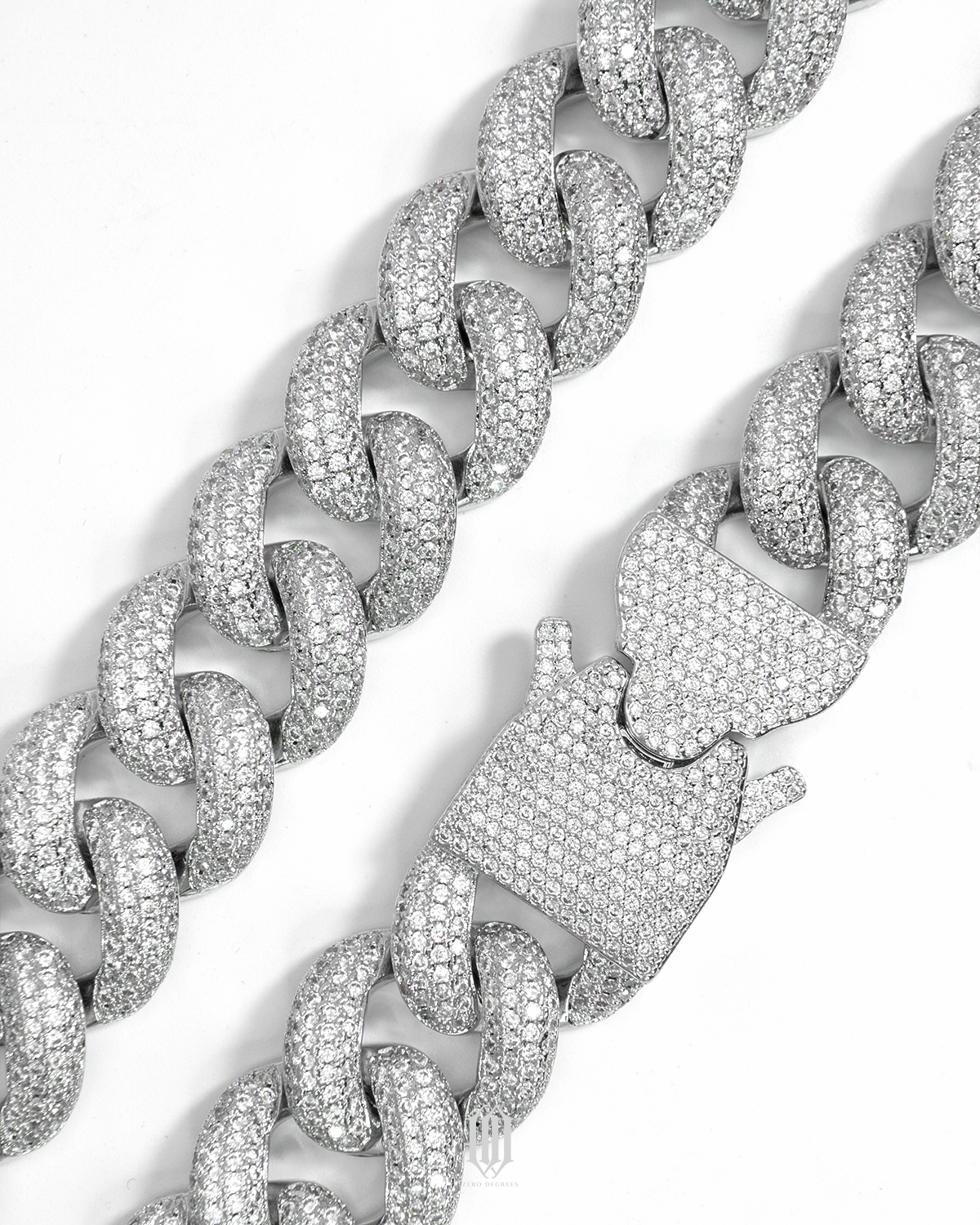 20mm Prong Cuban Chain 2.0 - White Gold