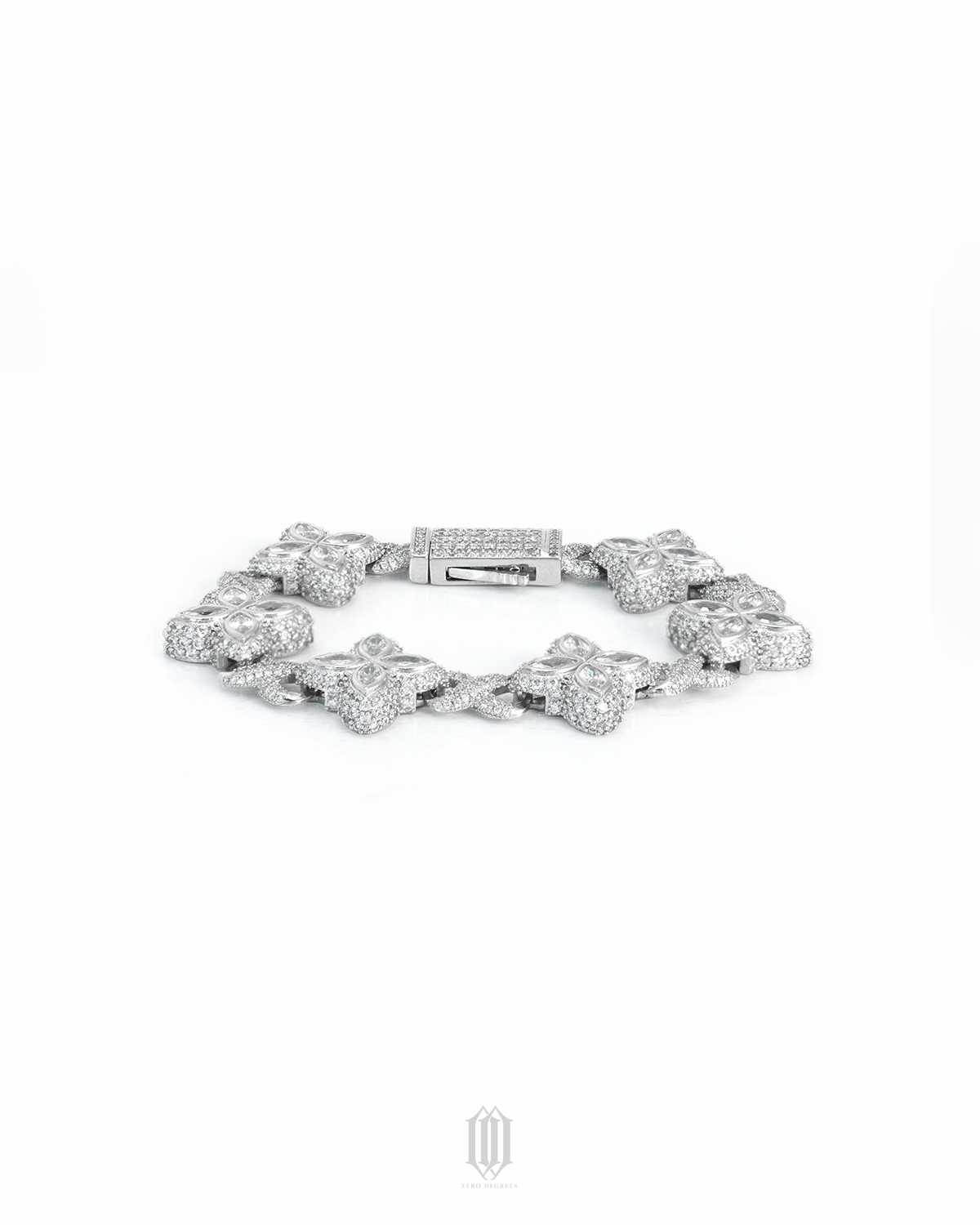 Clover Infinity Link Bracelet - White Gold