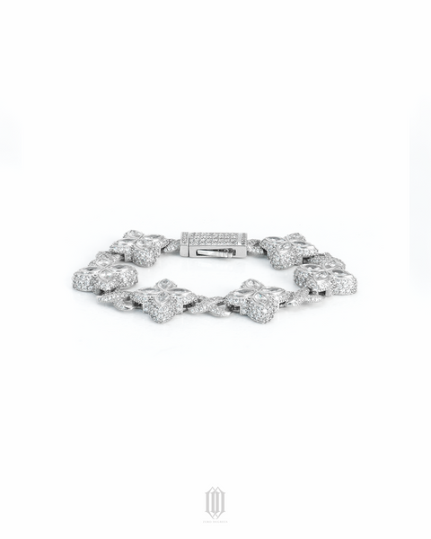 Clover Infinity Link Bracelet - White Gold