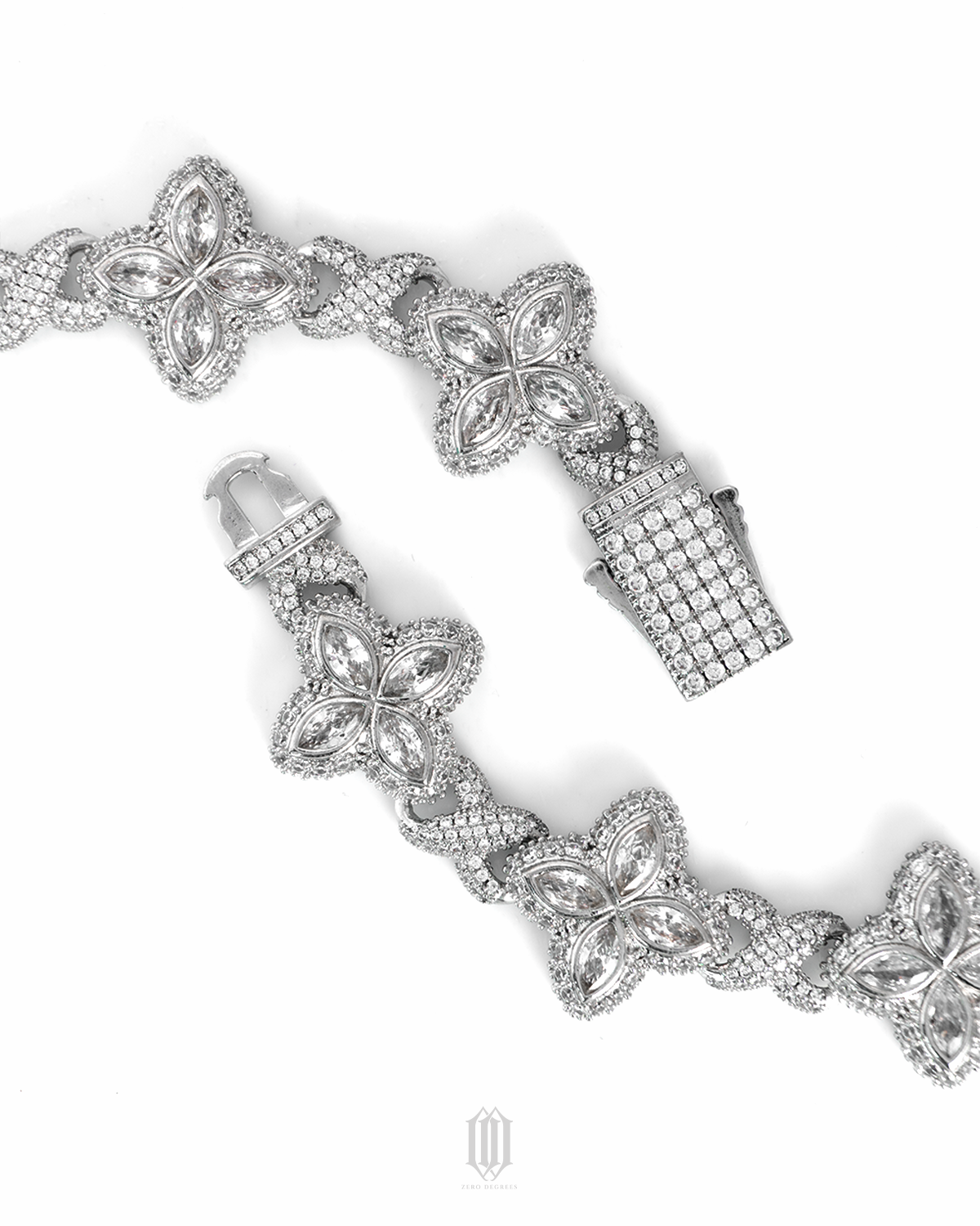 Clover Infinity Link Bracelet - White Gold