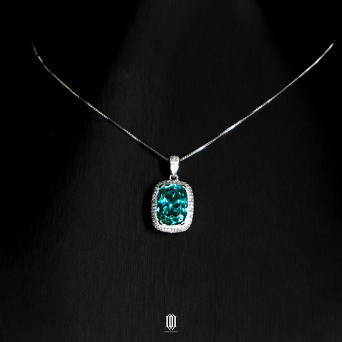 Clustered Birdnest Cut Pendant - Minty Green