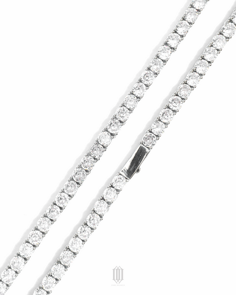 4mm Tennis Link - White Gold
