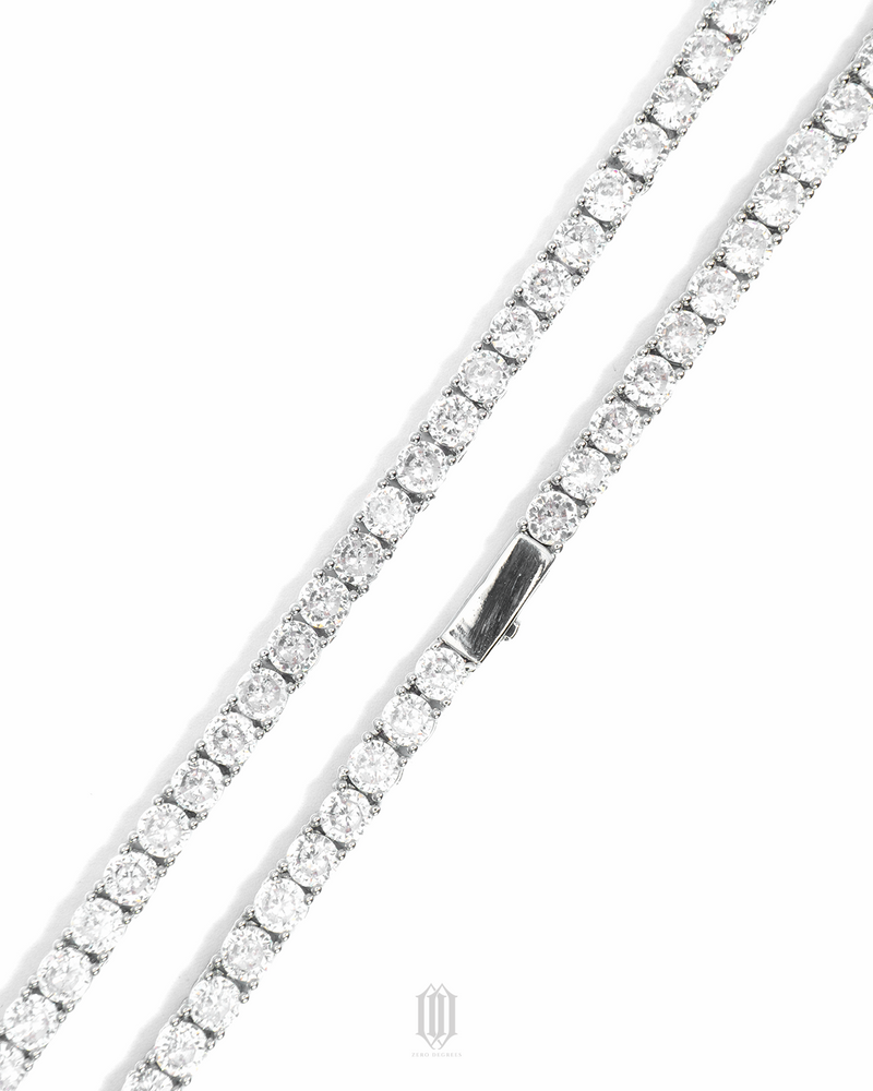 4mm Tennis Link - White Gold