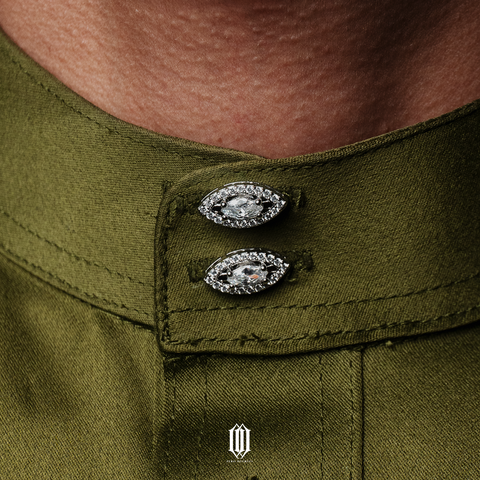 Royal Marquise Butang Baju - White Gold