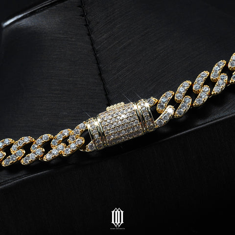 9mm Prong Cuban Link Chain - Gold