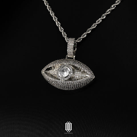 All Seeing Pendant - White Gold