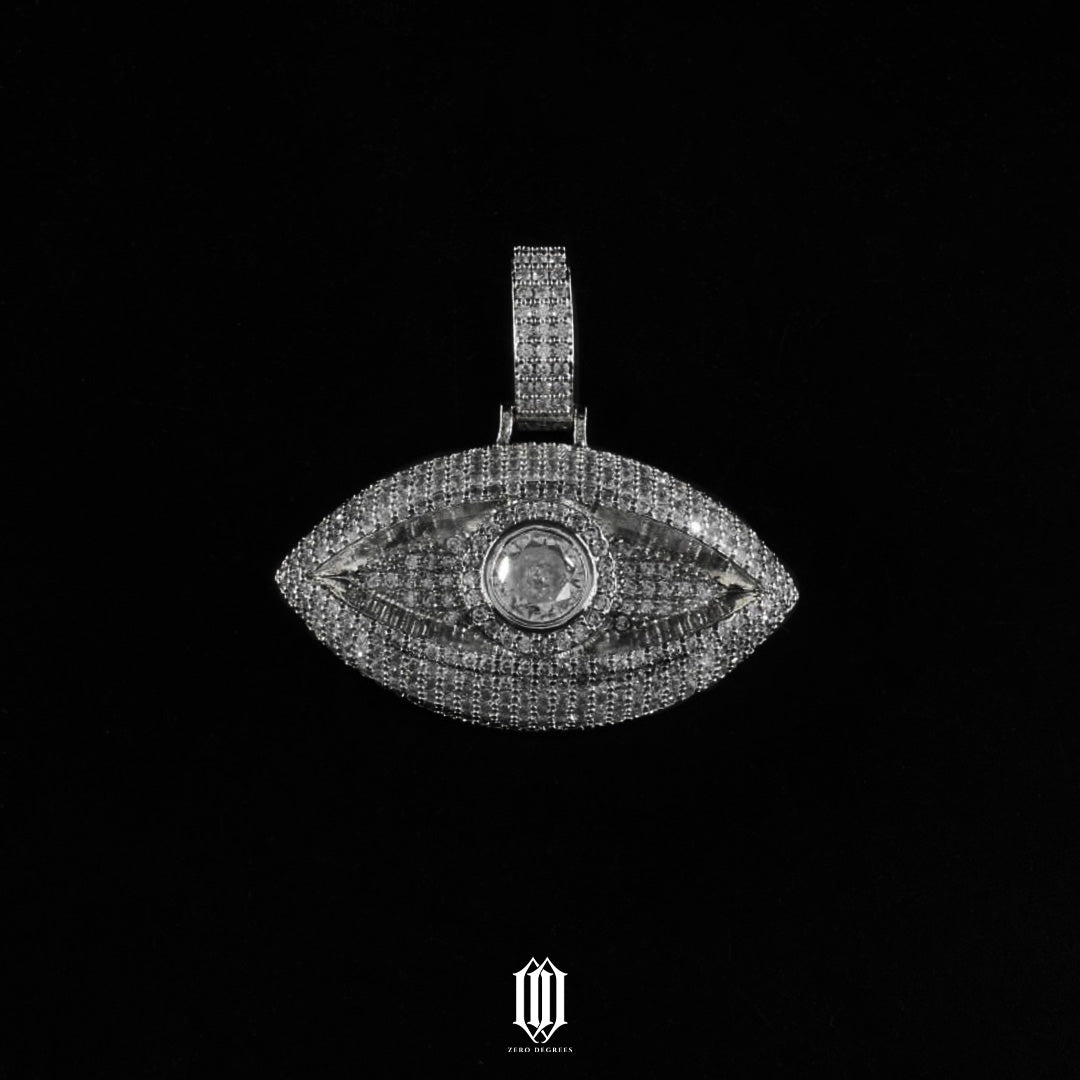 All Seeing Pendant - White Gold