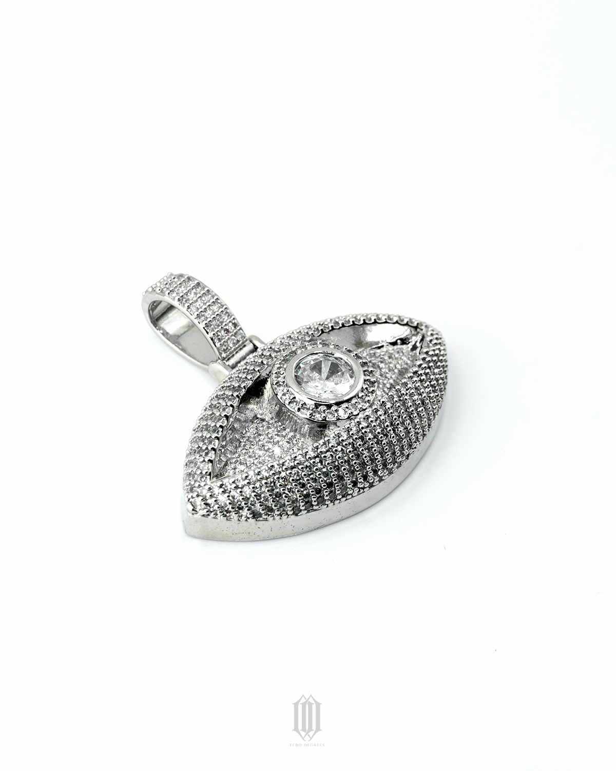 All Seeing Pendant - White Gold