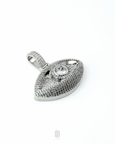All Seeing Pendant - White Gold