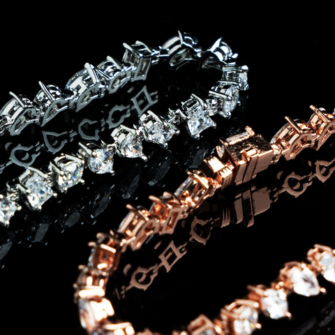 ZDG Distinct Cut Tennis Link Bracelet