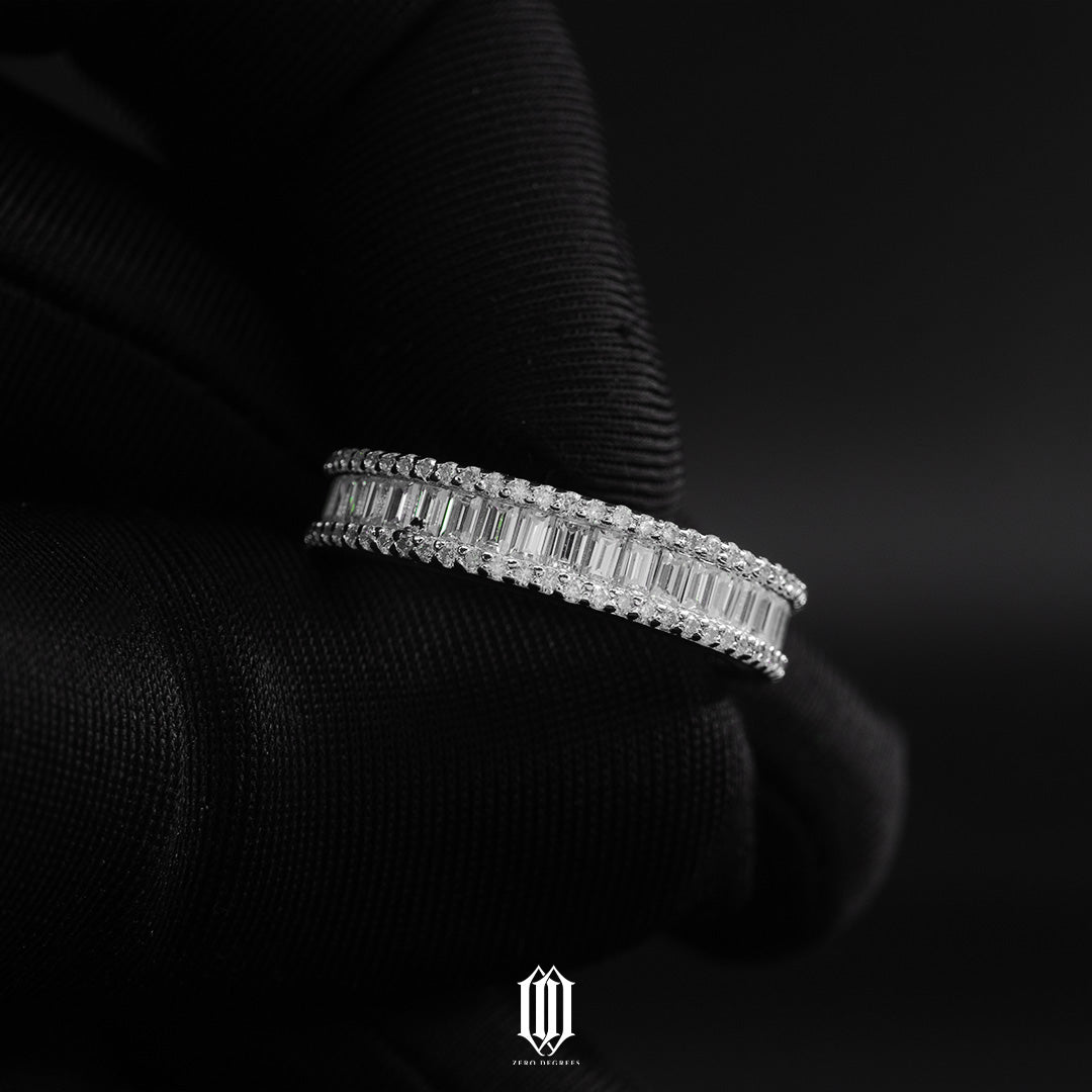 VVS Moissanite Baguette Band Ring