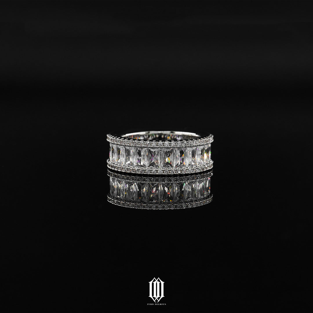 Baguette Band Ring - White Gold